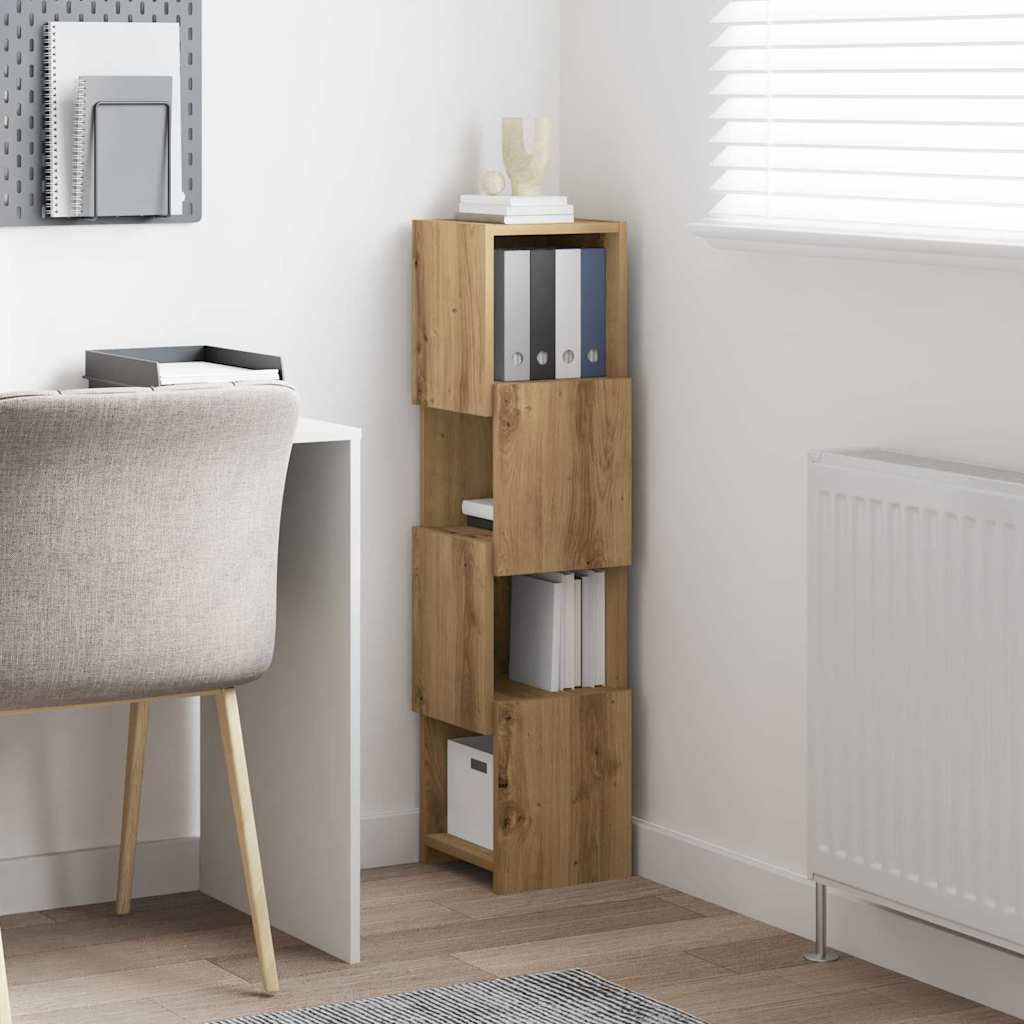 Hoekkast Artisan Eiken 25,5x25x102cm Bewerkt hout is nu te koop bij PeponiXL, paradijselijk wonen!