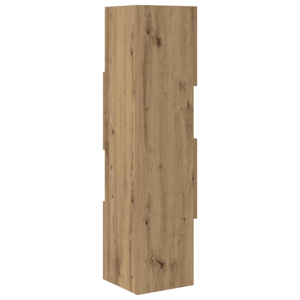 Hoekkast Artisan Eiken 25,5x25x102cm Bewerkt hout is nu te koop bij PeponiXL, paradijselijk wonen!