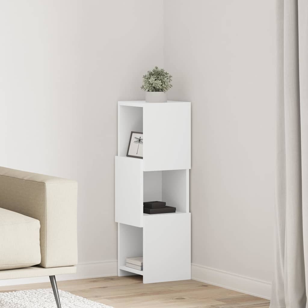 Hoekkast 25,5x25x80cm Bewerkt hout is nu te koop bij PeponiXL, paradijselijk wonen!