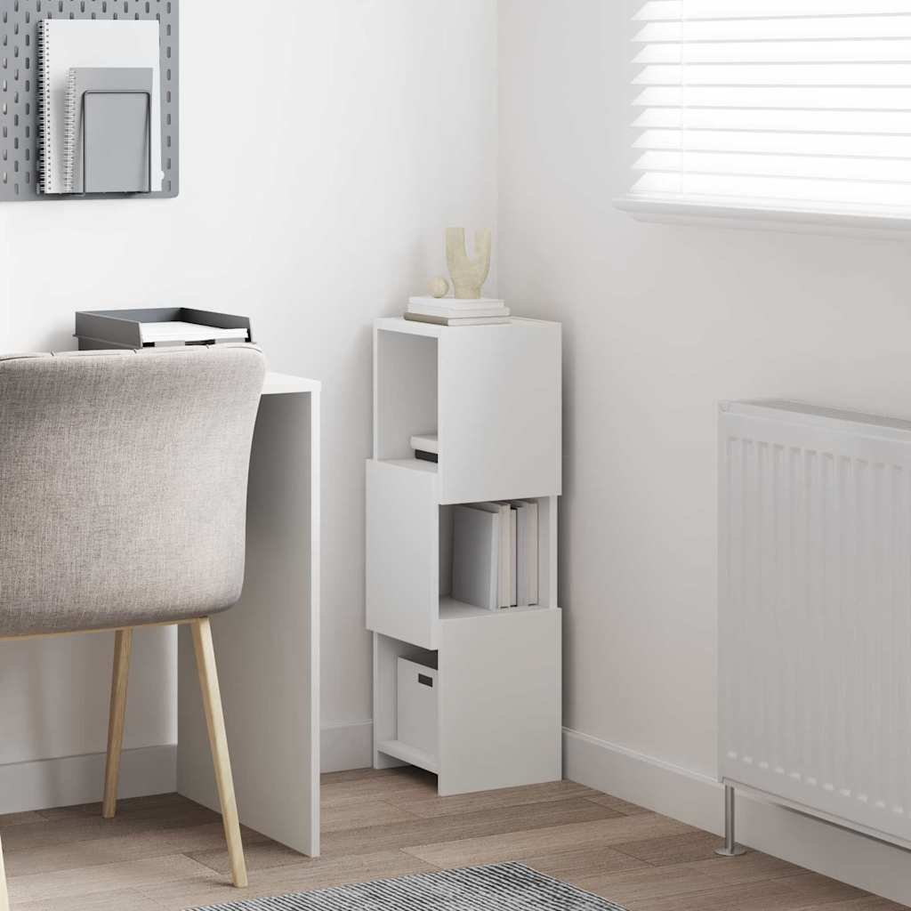 Hoekkast Wit 25,5x25x80cm Bewerkt hout is nu te koop bij PeponiXL, paradijselijk wonen!