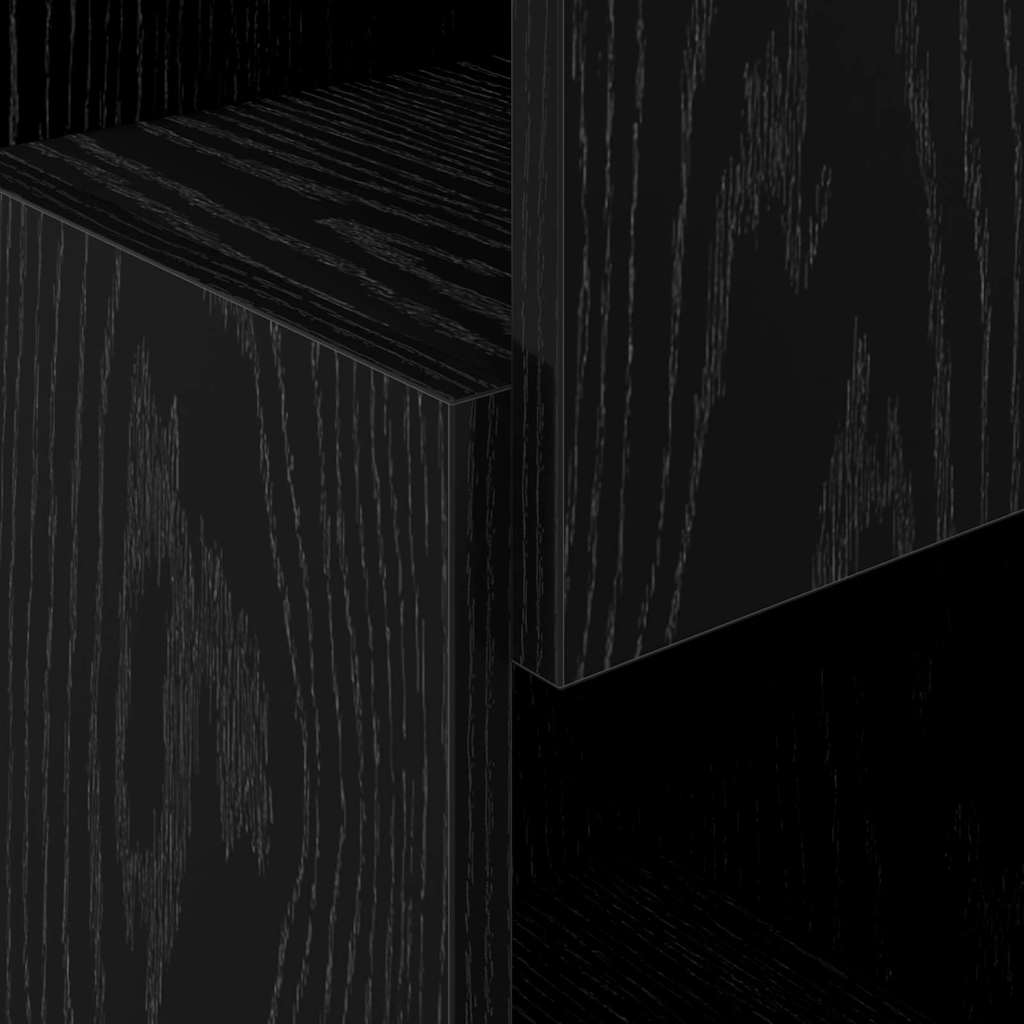 Hoekkast Zwart Eiken 25,5x25x80cm Bewerkt hout is nu te koop bij PeponiXL, paradijselijk wonen!