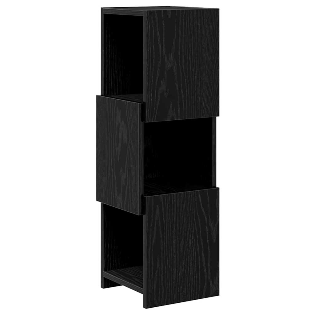 Hoekkast Zwart Eiken 25,5x25x80cm Bewerkt hout is nu te koop bij PeponiXL, paradijselijk wonen!