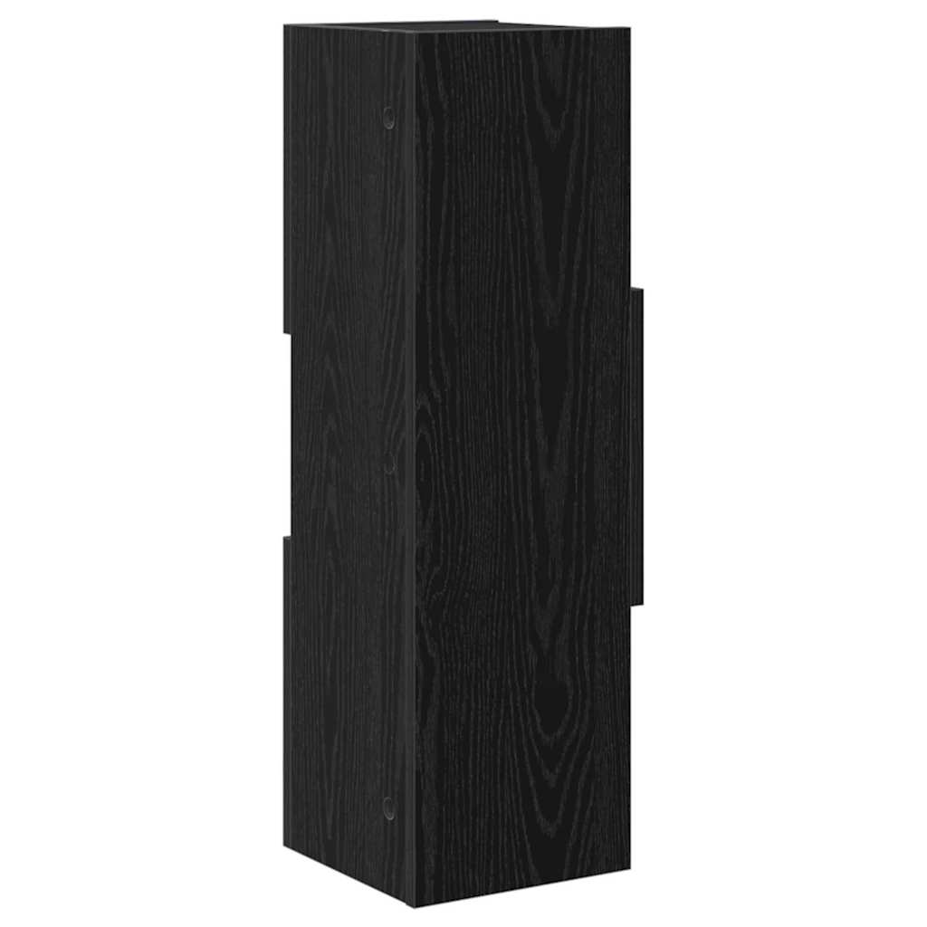 Hoekkast Zwart Eiken 25,5x25x80cm Bewerkt hout is nu te koop bij PeponiXL, paradijselijk wonen!