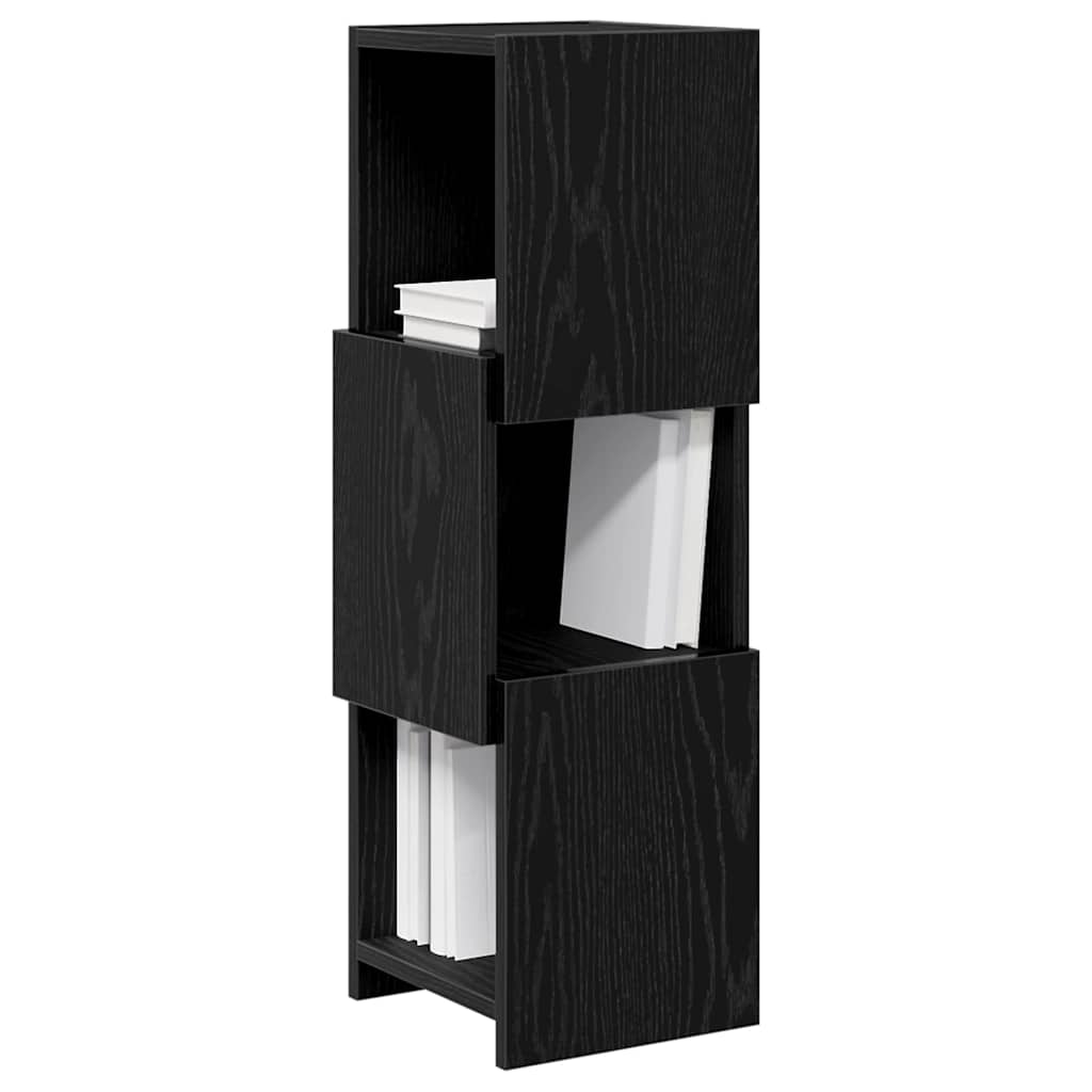Hoekkast Zwart Eiken 25,5x25x80cm Bewerkt hout is nu te koop bij PeponiXL, paradijselijk wonen!