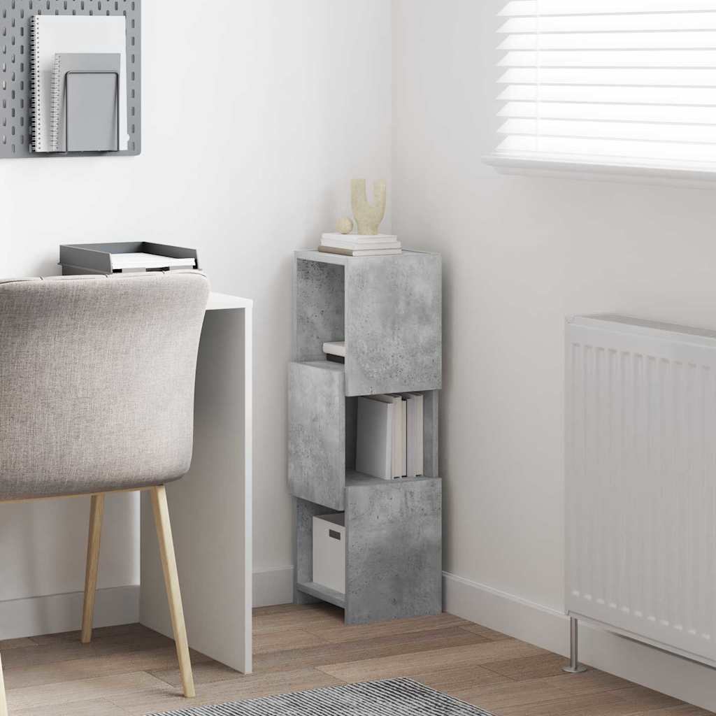 Hoekkast Beton Grijs 25,5x25x80cm Bewerkt hout is nu te koop bij PeponiXL, paradijselijk wonen!
