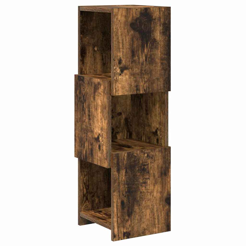 Hoekkast Gerookt eiken 25,5x25x80cm Bewerkt hout is nu te koop bij PeponiXL, paradijselijk wonen!