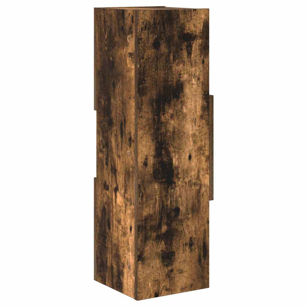 Hoekkast Gerookt eiken 25,5x25x80cm Bewerkt hout is nu te koop bij PeponiXL, paradijselijk wonen!