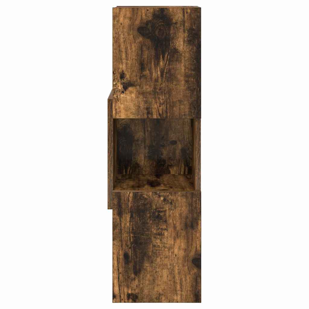 Hoekkast Gerookt eiken 25,5x25x80cm Bewerkt hout is nu te koop bij PeponiXL, paradijselijk wonen!