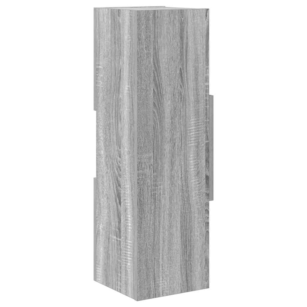 Hoekkast Grijs Sonoma 25,5x25x80cm Bewerkt hout is nu te koop bij PeponiXL, paradijselijk wonen!