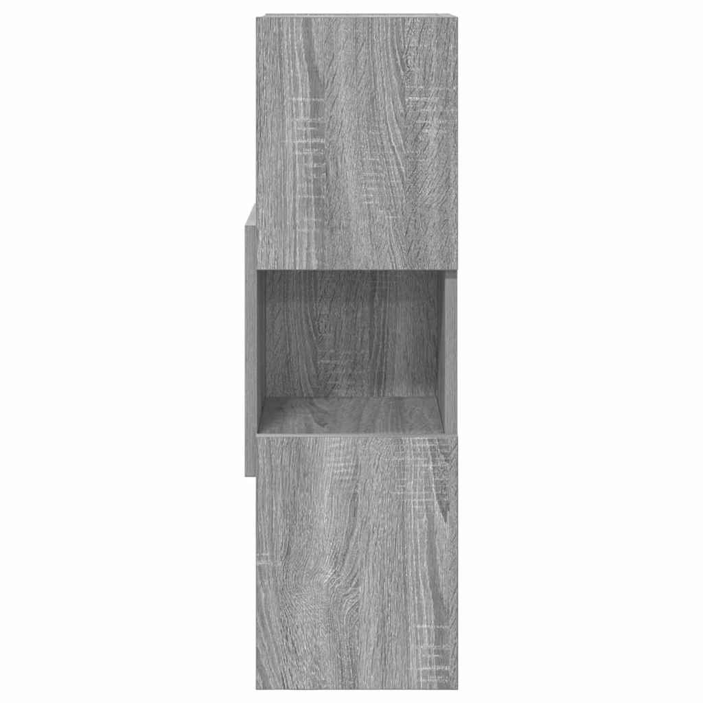 Hoekkast Grijs Sonoma 25,5x25x80cm Bewerkt hout is nu te koop bij PeponiXL, paradijselijk wonen!