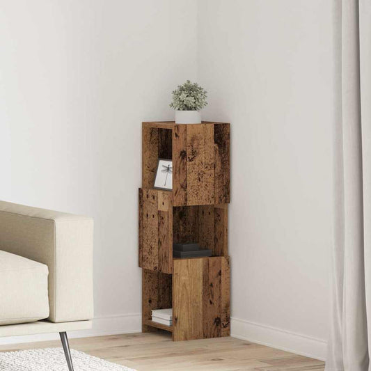 Hoekkast Wit 25,5x25x80cm Bewerkt hout is nu te koop bij PeponiXL, paradijselijk wonen!