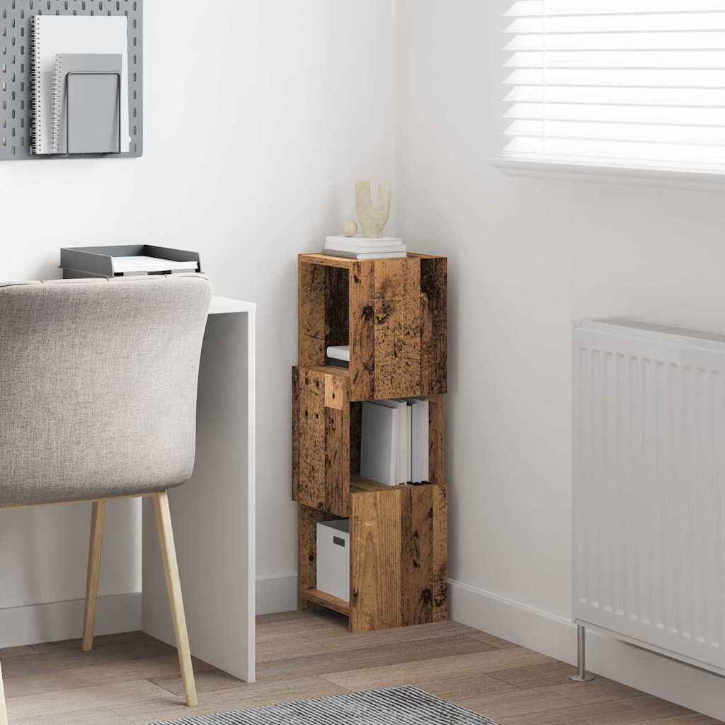 Hoekkast Oudhout 25,5x25x80cm Bewerkt hout is nu te koop bij PeponiXL, paradijselijk wonen!