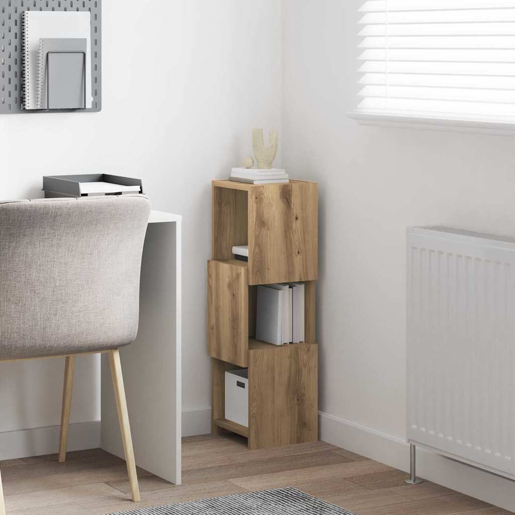 Hoekkast Artisan Eiken 25,5x25x80cm Bewerkt hout is nu te koop bij PeponiXL, paradijselijk wonen!