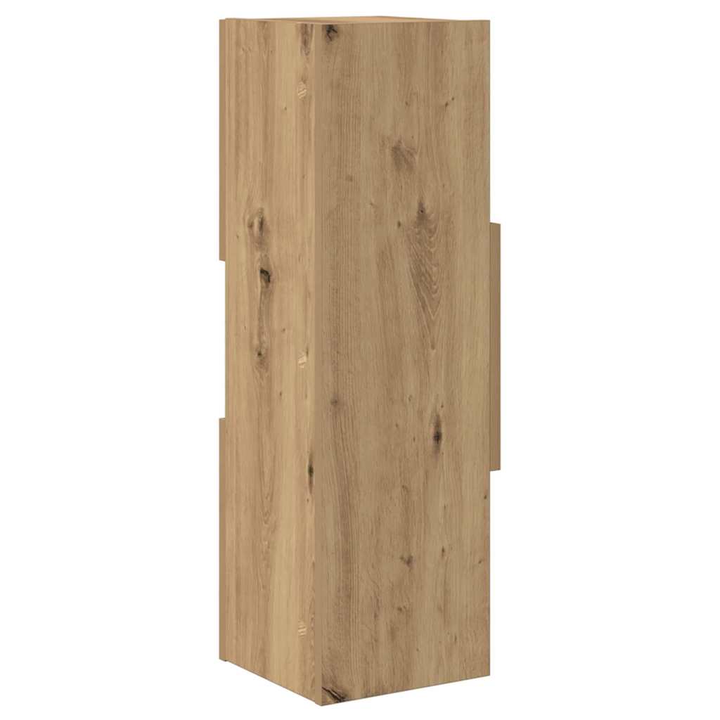 Hoekkast Artisan Eiken 25,5x25x80cm Bewerkt hout is nu te koop bij PeponiXL, paradijselijk wonen!