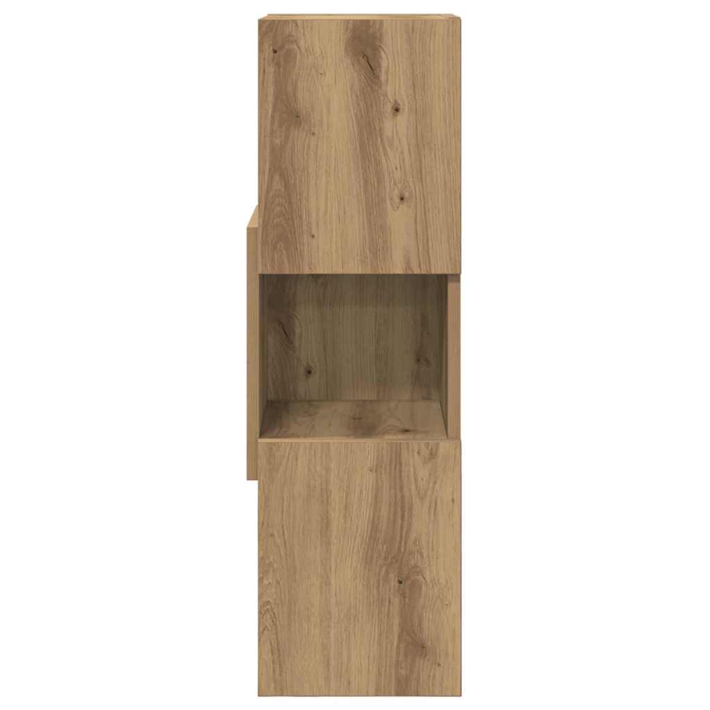 Hoekkast Artisan Eiken 25,5x25x80cm Bewerkt hout is nu te koop bij PeponiXL, paradijselijk wonen!