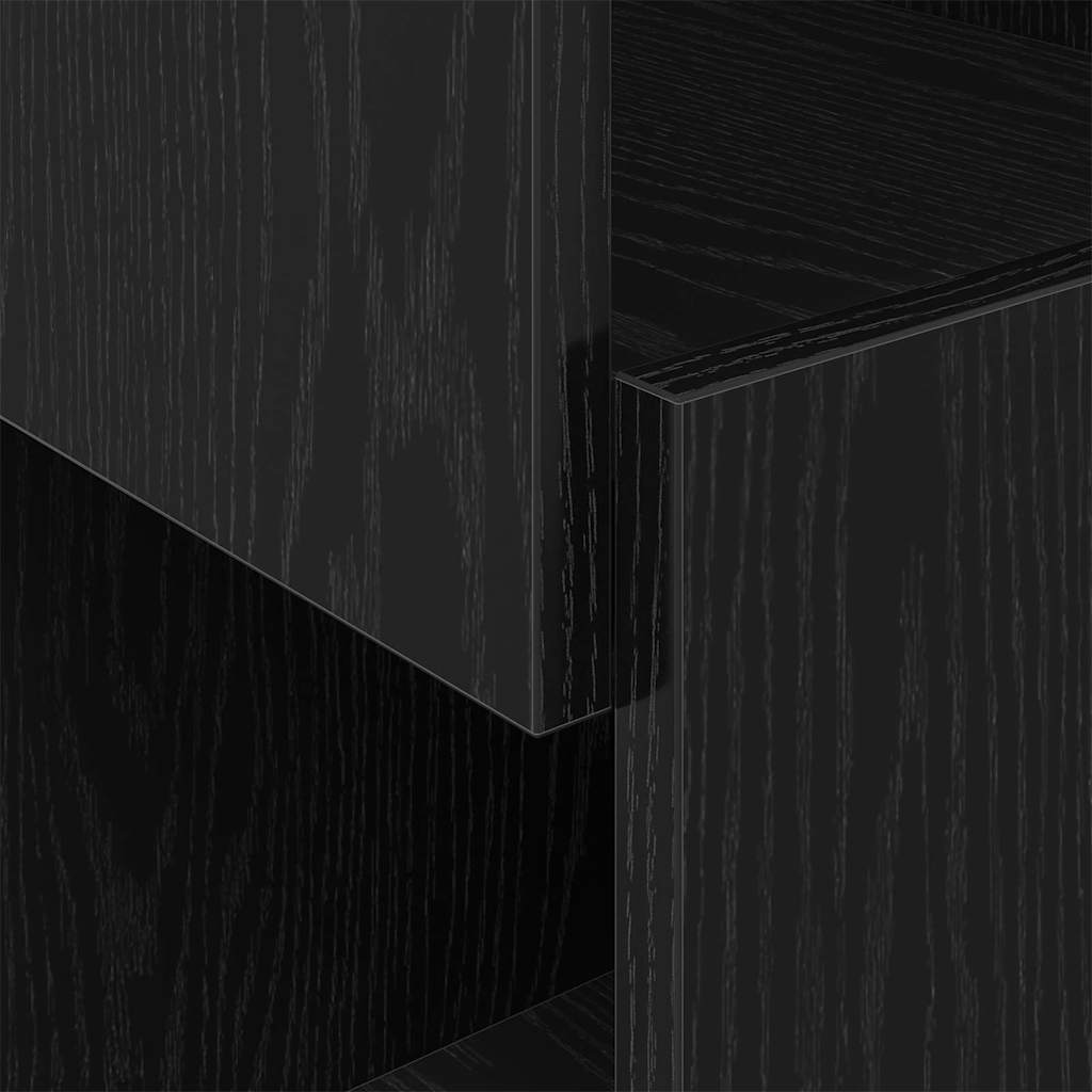Hoekkast Zwart Eiken 25,5x25x55cm Bewerkt hout is nu te koop bij PeponiXL, paradijselijk wonen!