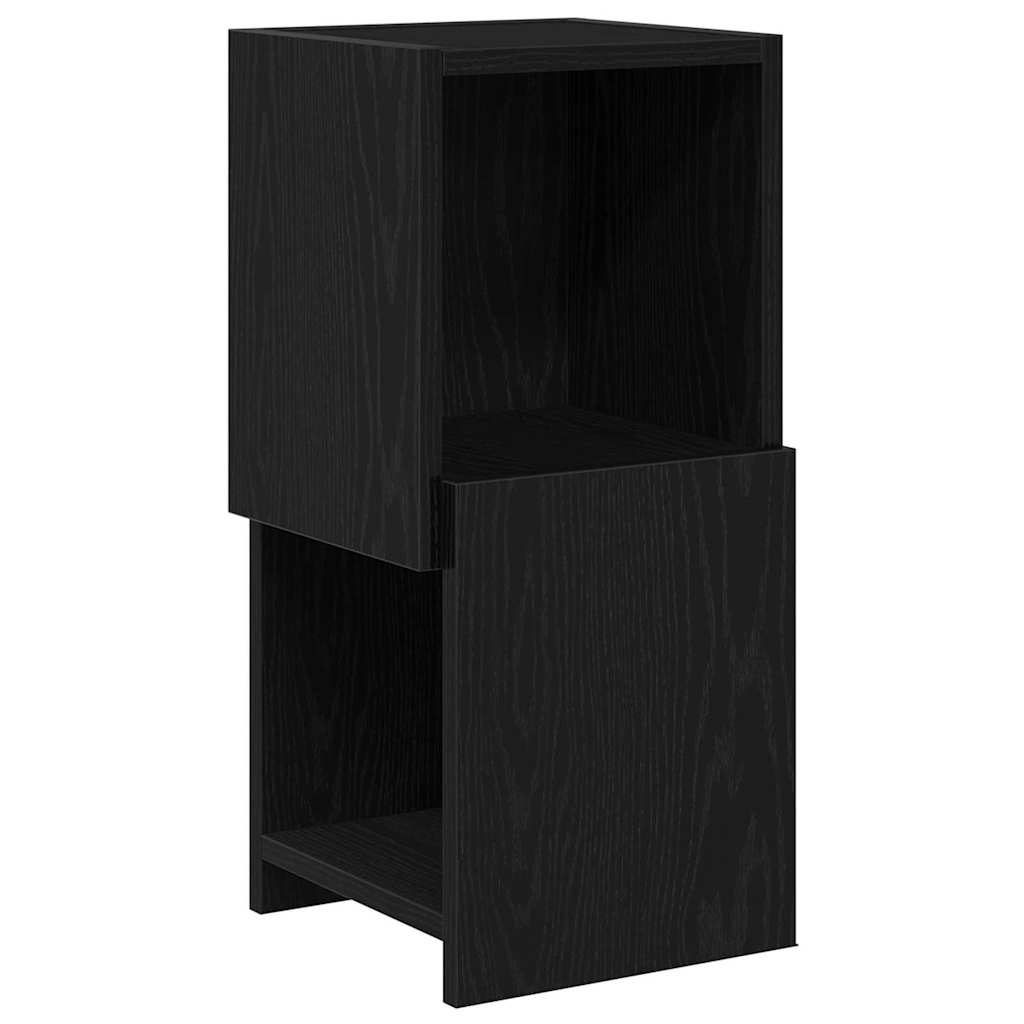 Hoekkast Zwart Eiken 25,5x25x55cm Bewerkt hout is nu te koop bij PeponiXL, paradijselijk wonen!