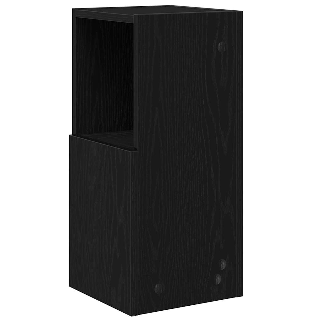 Hoekkast Zwart Eiken 25,5x25x55cm Bewerkt hout is nu te koop bij PeponiXL, paradijselijk wonen!