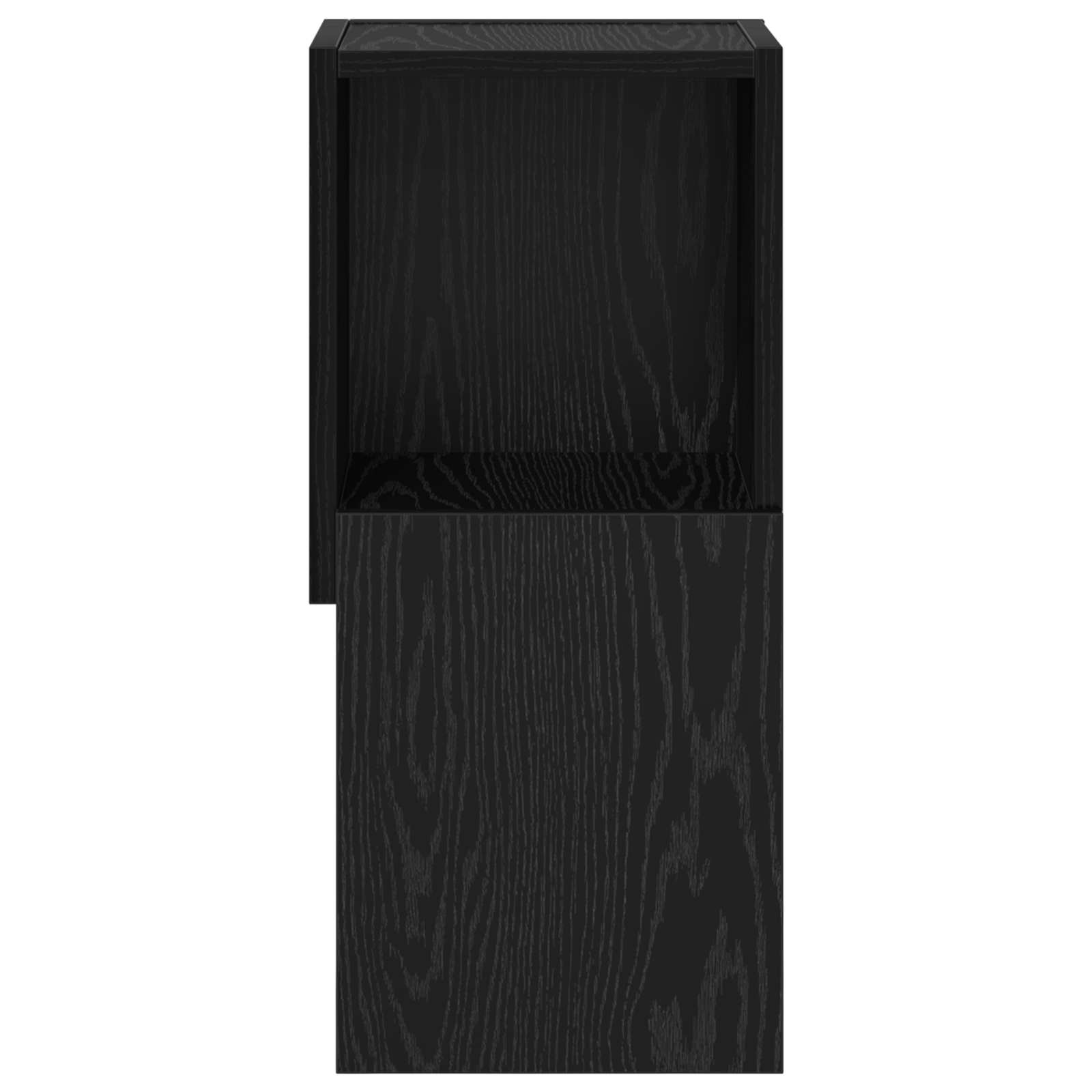 Hoekkast Zwart Eiken 25,5x25x55cm Bewerkt hout is nu te koop bij PeponiXL, paradijselijk wonen!