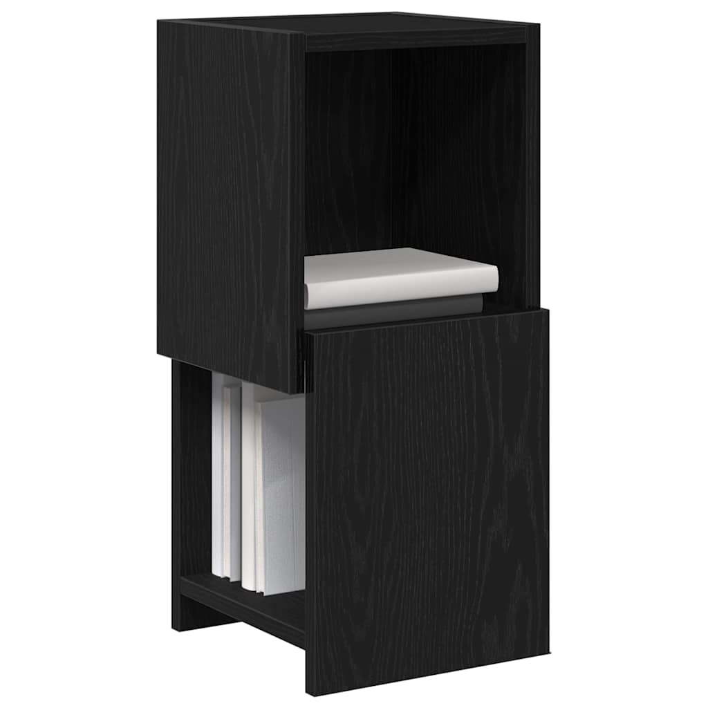Hoekkast Zwart Eiken 25,5x25x55cm Bewerkt hout is nu te koop bij PeponiXL, paradijselijk wonen!