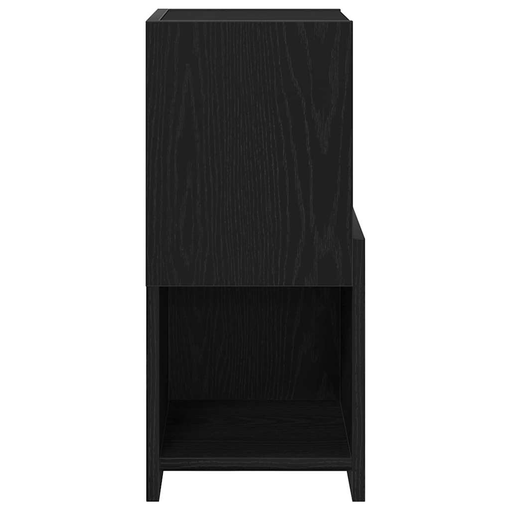 Hoekkast Zwart Eiken 25,5x25x55cm Bewerkt hout is nu te koop bij PeponiXL, paradijselijk wonen!