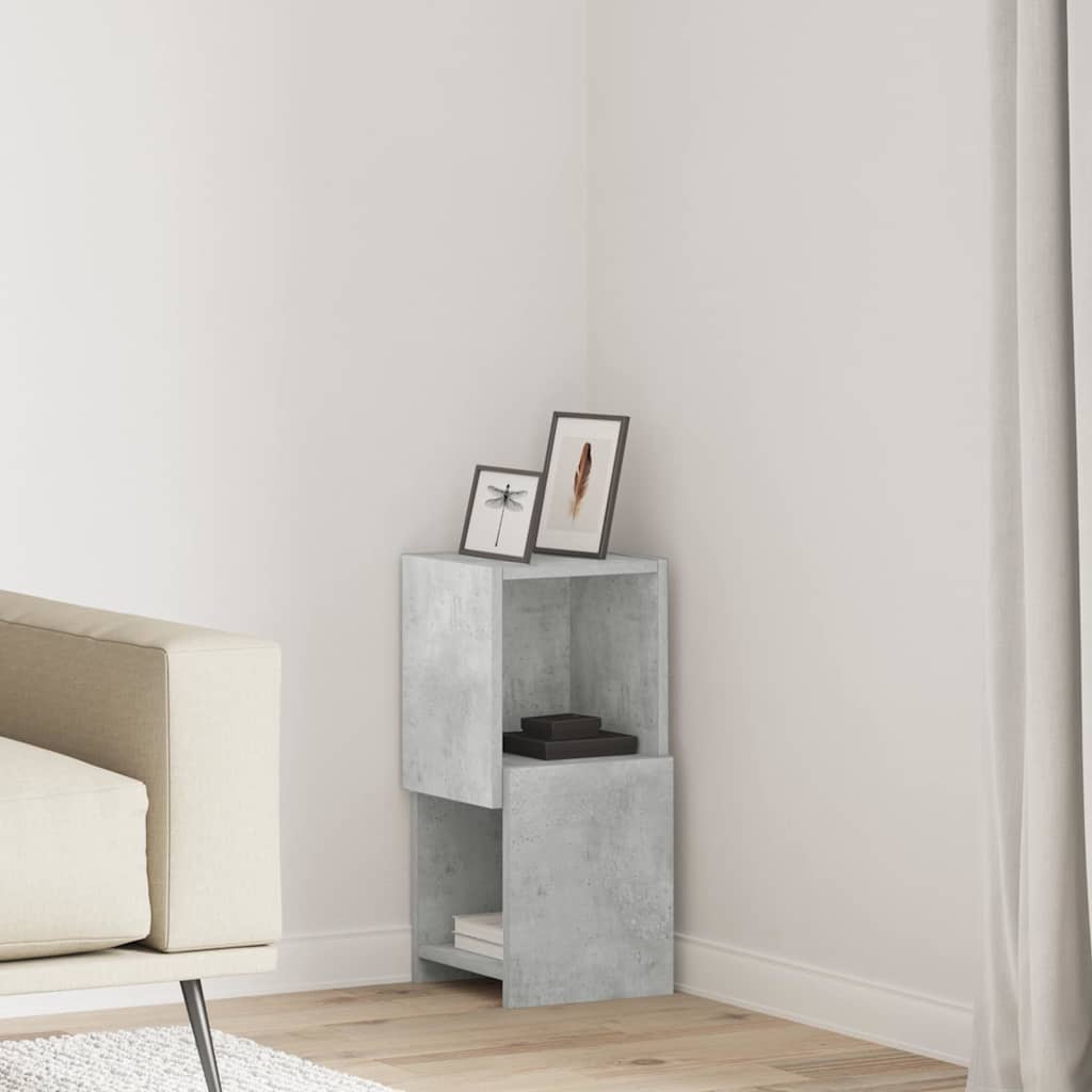 Hoekkast Beton Grijs 25,5x25x55cm Bewerkt hout is nu te koop bij PeponiXL, paradijselijk wonen!