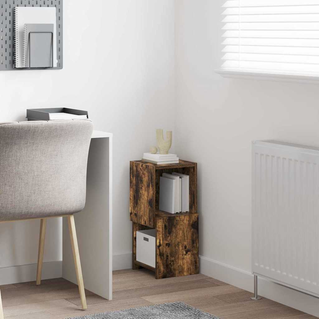 Hoekkast Gerookt eiken 25,5x25x55cm Bewerkt hout is nu te koop bij PeponiXL, paradijselijk wonen!