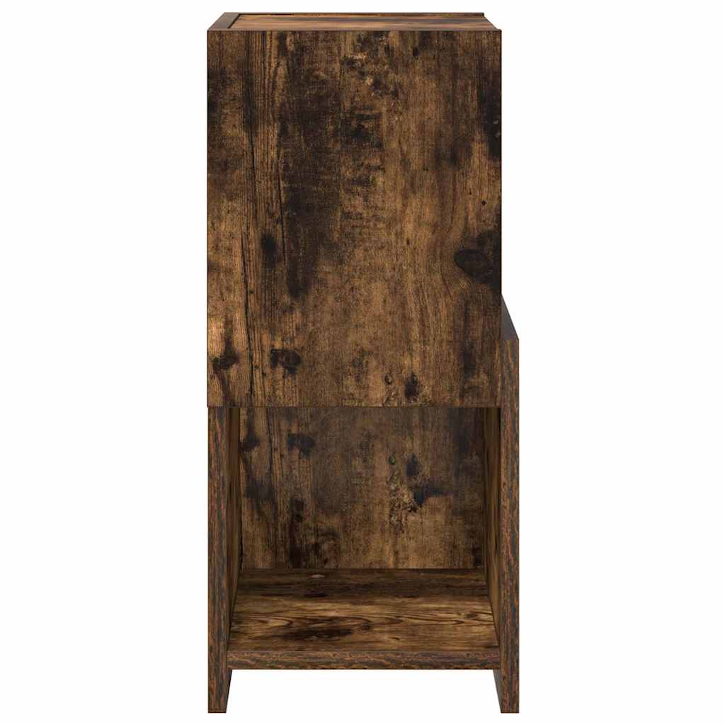 Hoekkast Gerookt eiken 25,5x25x55cm Bewerkt hout is nu te koop bij PeponiXL, paradijselijk wonen!