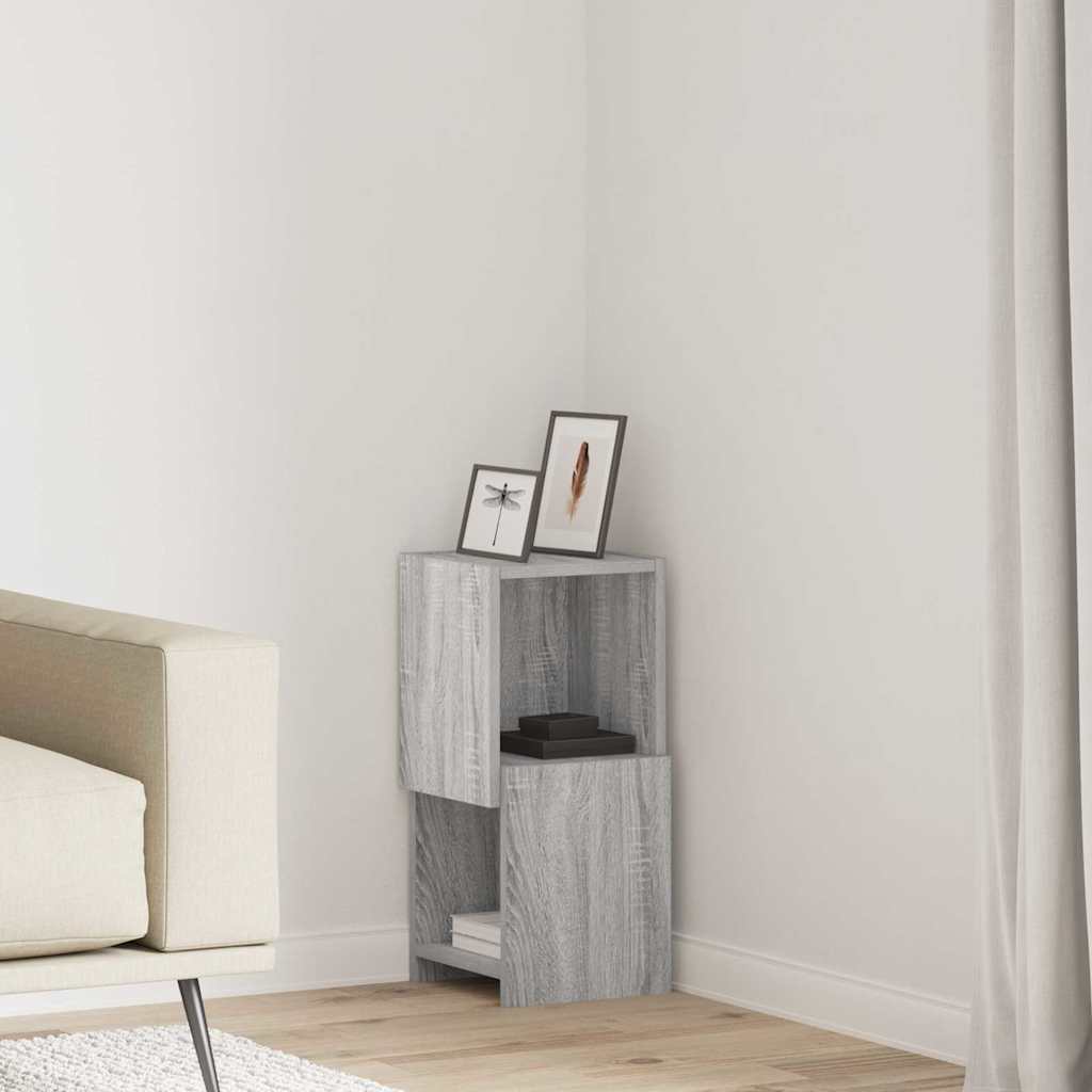 Hoekkast Grijs Sonoma 25,5x25x55cm Bewerkt hout is nu te koop bij PeponiXL, paradijselijk wonen!
