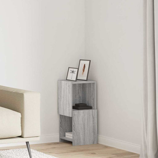Hoekkast Grijs Sonoma 25,5x25x55cm Bewerkt hout is nu te koop bij PeponiXL, paradijselijk wonen!