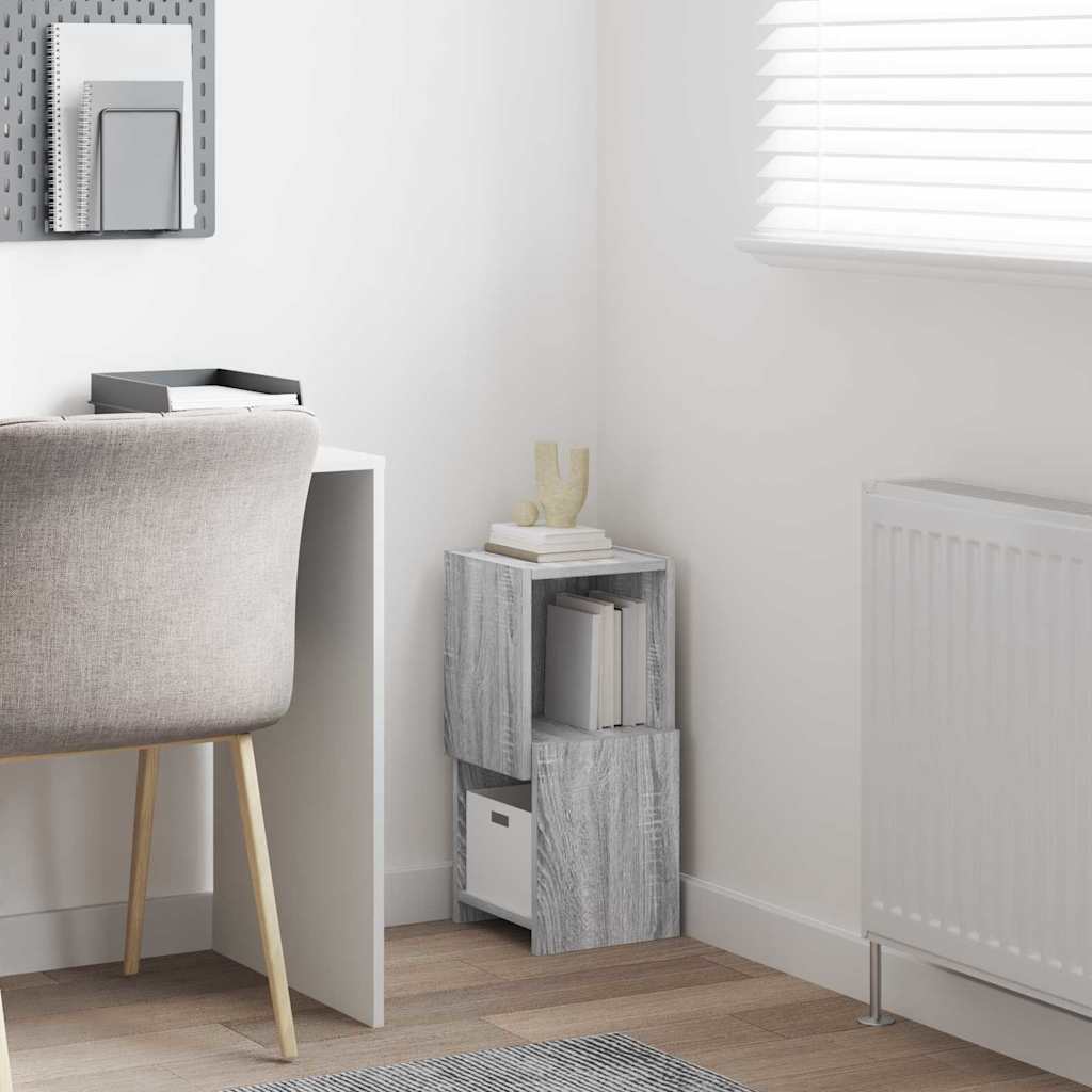 Hoekkast Grijs Sonoma 25,5x25x55cm Bewerkt hout is nu te koop bij PeponiXL, paradijselijk wonen!