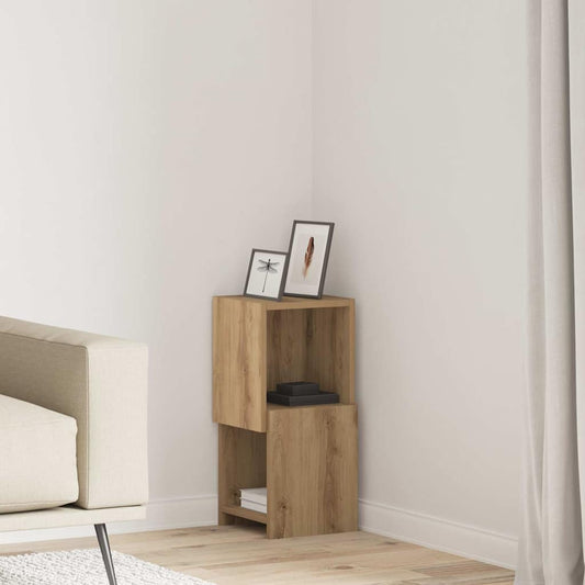 Hoekkast Artisan Eiken 25,5x25x55cm Bewerkt hout is nu te koop bij PeponiXL, paradijselijk wonen!