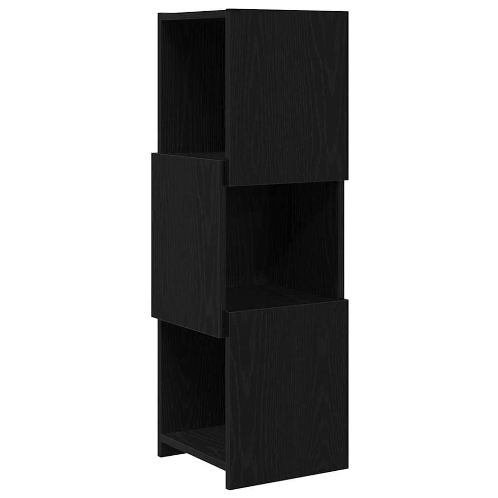 Hoekkast Zwart Eiken 30,5x30x95cm Bewerkt hout is nu te koop bij PeponiXL, paradijselijk wonen!