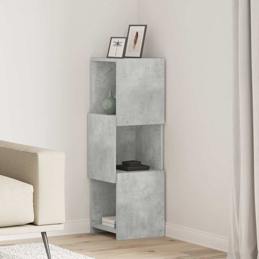 Hoekkast Beton Grijs 30,5x30x95cm Bewerkt hout is nu te koop bij PeponiXL, paradijselijk wonen!