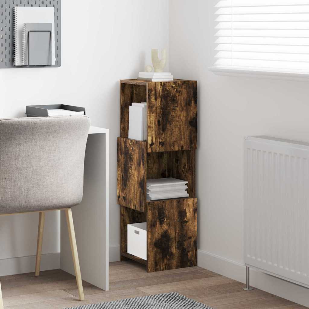 Hoekkast Gerookt eiken 30,5x30x95cm Bewerkt hout is nu te koop bij PeponiXL, paradijselijk wonen!