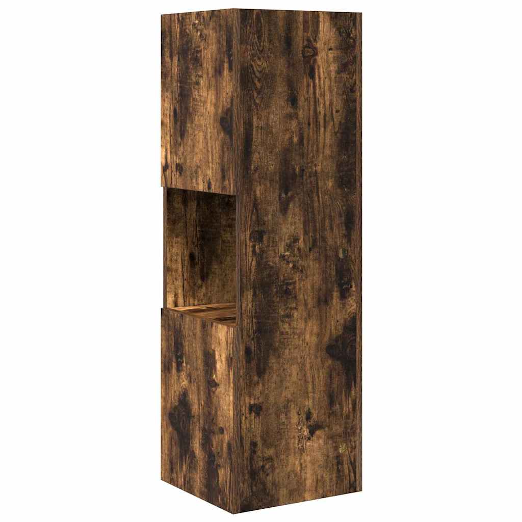 Hoekkast Gerookt eiken 30,5x30x95cm Bewerkt hout is nu te koop bij PeponiXL, paradijselijk wonen!