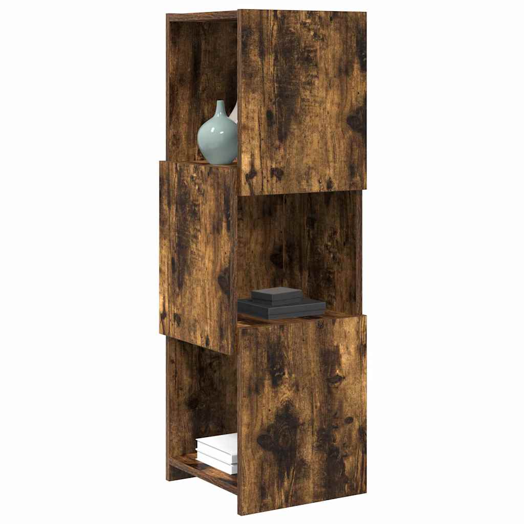 Hoekkast Gerookt eiken 30,5x30x95cm Bewerkt hout is nu te koop bij PeponiXL, paradijselijk wonen!