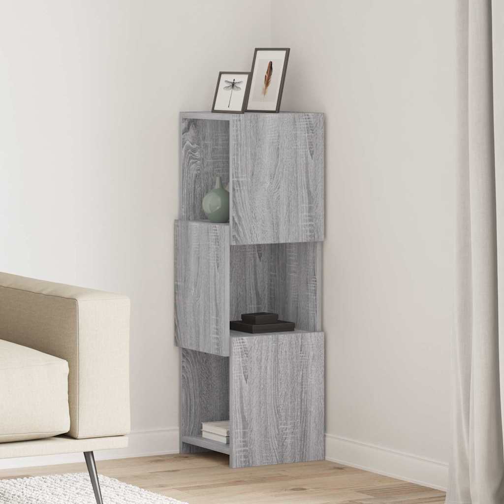 Hoekkast Grijs Sonoma 30,5x30x95cm Bewerkt hout is nu te koop bij PeponiXL, paradijselijk wonen!