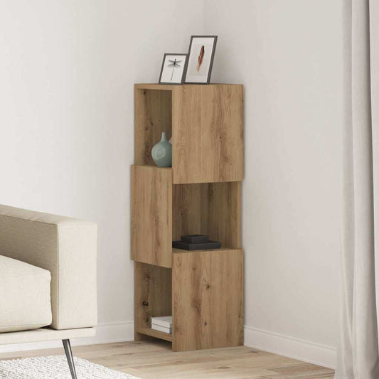 Hoekkast Artisan Eiken 30,5x30x95cm Bewerkt hout is nu te koop bij PeponiXL, paradijselijk wonen!