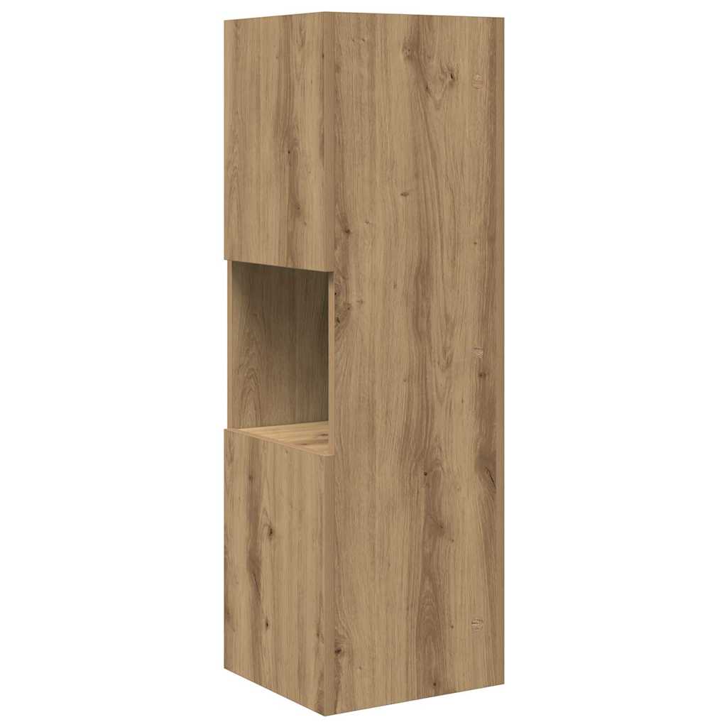 Hoekkast Artisan Eiken 30,5x30x95cm Bewerkt hout is nu te koop bij PeponiXL, paradijselijk wonen!