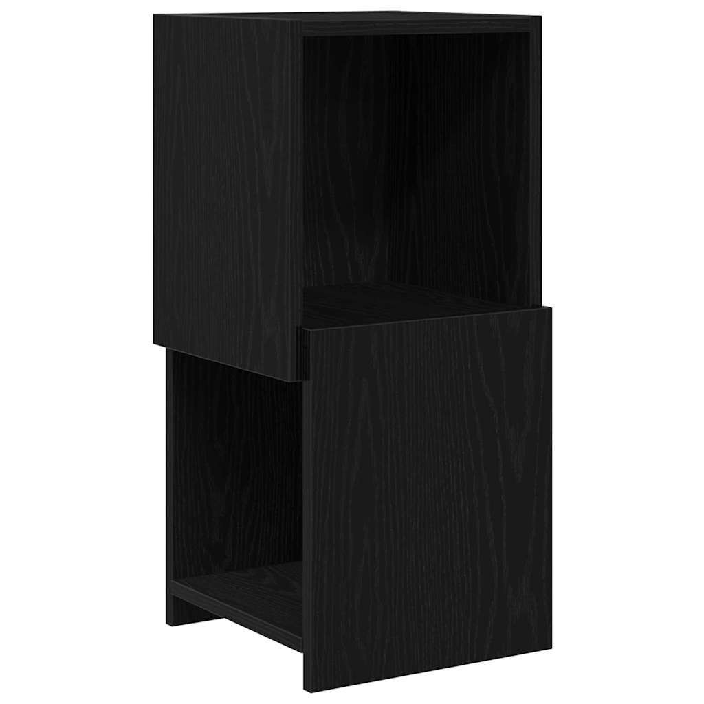 Hoekkast Zwart Eiken 30,5x30x65cm Bewerkt hout is nu te koop bij PeponiXL, paradijselijk wonen!