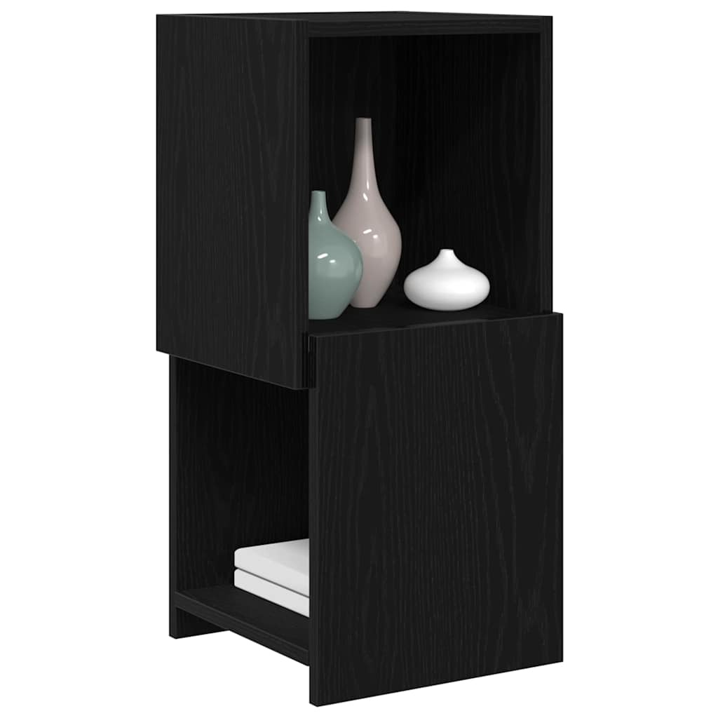 Hoekkast Zwart Eiken 30,5x30x65cm Bewerkt hout is nu te koop bij PeponiXL, paradijselijk wonen!