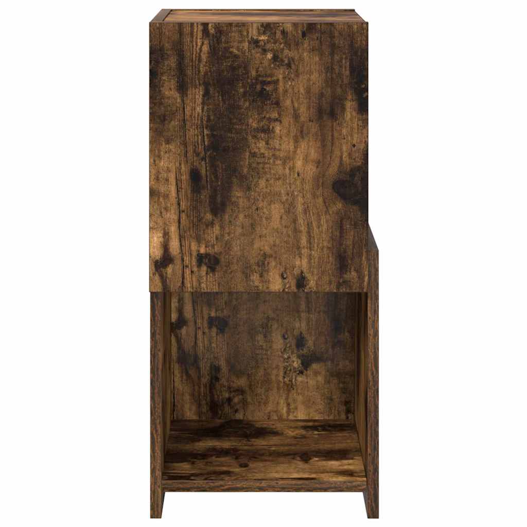 Hoekkast Gerookt eiken 30,5x30x65cm Bewerkt hout is nu te koop bij PeponiXL, paradijselijk wonen!
