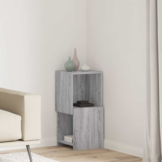 Hoekkast Grijs Sonoma 30,5x30x65cm Bewerkt hout is nu te koop bij PeponiXL, paradijselijk wonen!