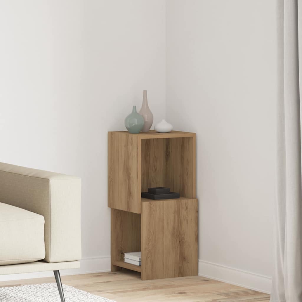 Hoekkast Artisan Eiken 30,5x30x65cm Bewerkt hout is nu te koop bij PeponiXL, paradijselijk wonen!