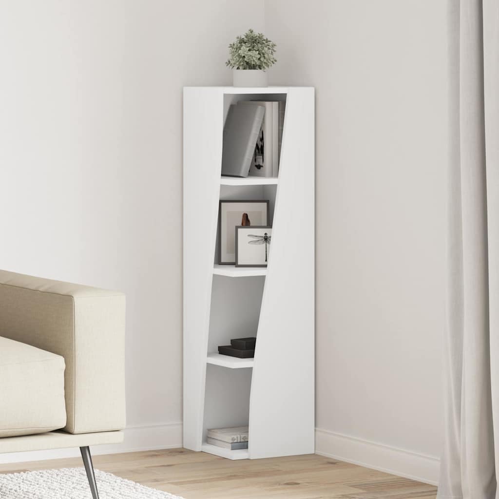 Hoekkast 27,5x27x102cm Bewerkt hout is nu te koop bij PeponiXL, paradijselijk wonen!