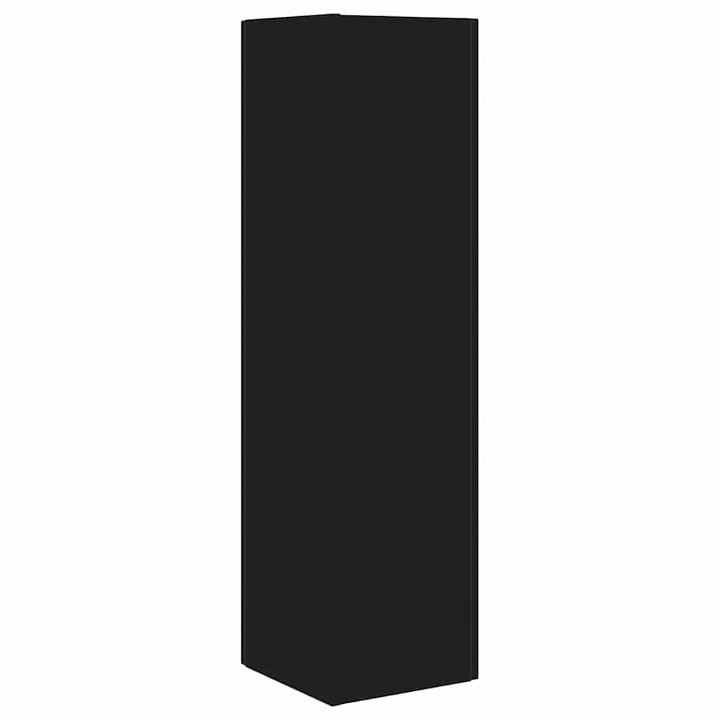 Hoekkast Zwart 27,5x27x102cm Bewerkt hout is nu te koop bij PeponiXL, paradijselijk wonen!