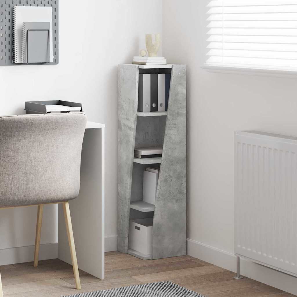 Hoekkast Beton Grijs 27,5x27x102cm Bewerkt hout is nu te koop bij PeponiXL, paradijselijk wonen!