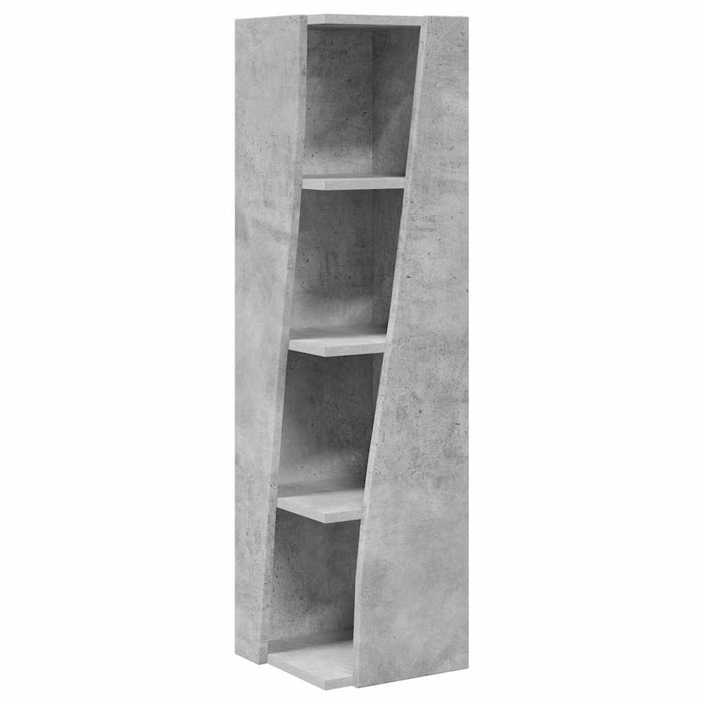 Hoekkast Beton Grijs 27,5x27x102cm Bewerkt hout is nu te koop bij PeponiXL, paradijselijk wonen!
