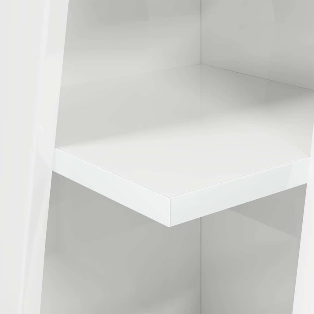 Hoekkast Hoogglans wit 27,5x27x102cm Bewerkt hout is nu te koop bij PeponiXL, paradijselijk wonen!